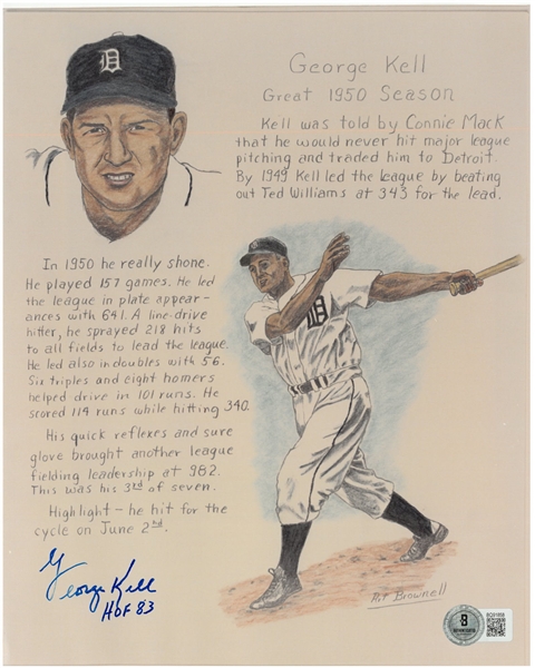 George Kell Autographed 8x10