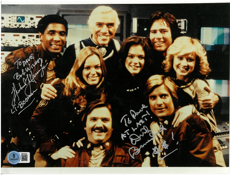 Dirk Benedict & Herbert Jefferson Jr. Autographed 8x10