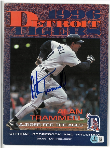Alan Trammell Autographed 1996 Scorebook