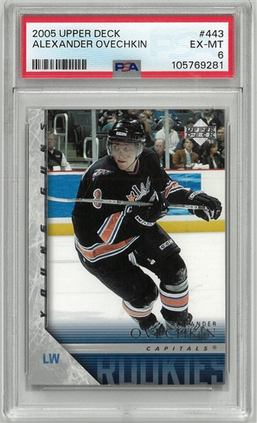 Alexander Ovechkin 2005 Upper Deck Young Guns RC PSA 6