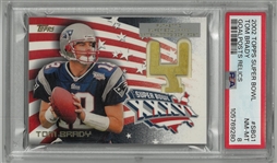 Tom Brady 2002 Topps Super Bowl Goal Post Relic PSA 8