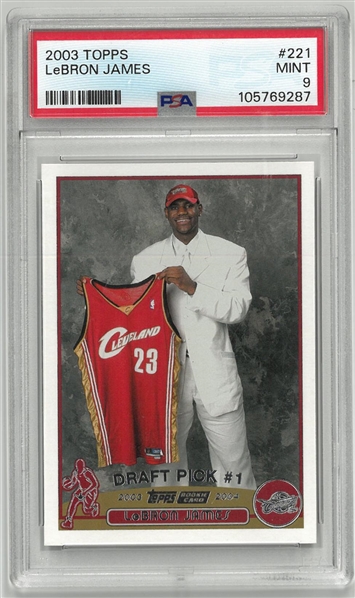 Lebron James 2003 Topps PSA 9 Rookie Card