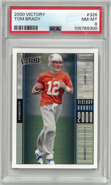 Tom Brady 2000 Victory PSA 8 Nm-Mt Rookie Card