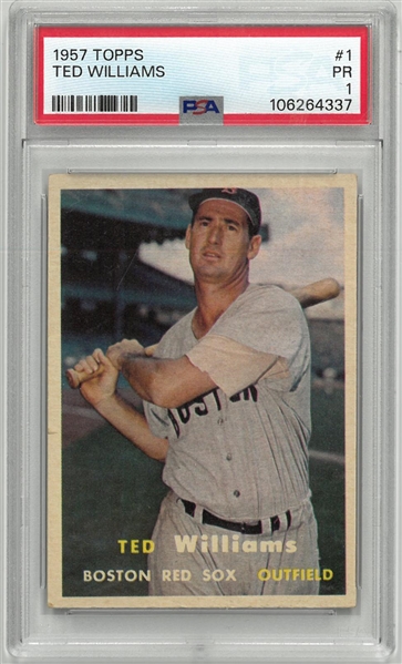 Ted Williams 1957 Topps PSA 1