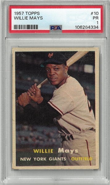 Willie Mays 1957 Topps PSA 1