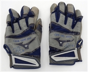 Jake Rogers Game Worn Autographed Batting Gloves