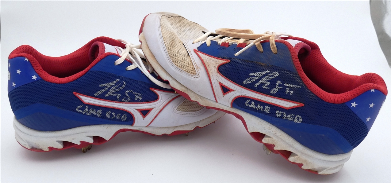 Jake Rogers Game Worn Autographed July 4, 2021 Cleats