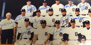 1984 Detroit Tigers Team Signed 16x20 (29 Autos)