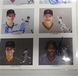 1984 Detroit Tigers Wave Card Uncut Sheet Signed by 10