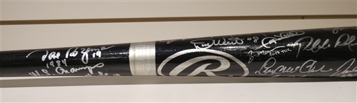Detroit Tigers Legends Bat Signed by 38