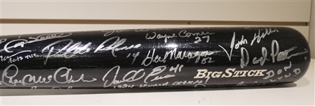 Detroit Tigers Legends Bat Signed by 38