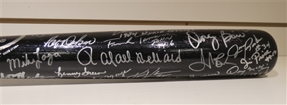 Detroit Tigers Legends Bat Signed by 38