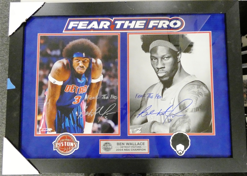 Ben Wallace 11x14s Dual Autographed Framed Display
