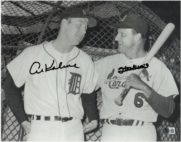 Al Kaline & Stan Musial Autographed 11x14