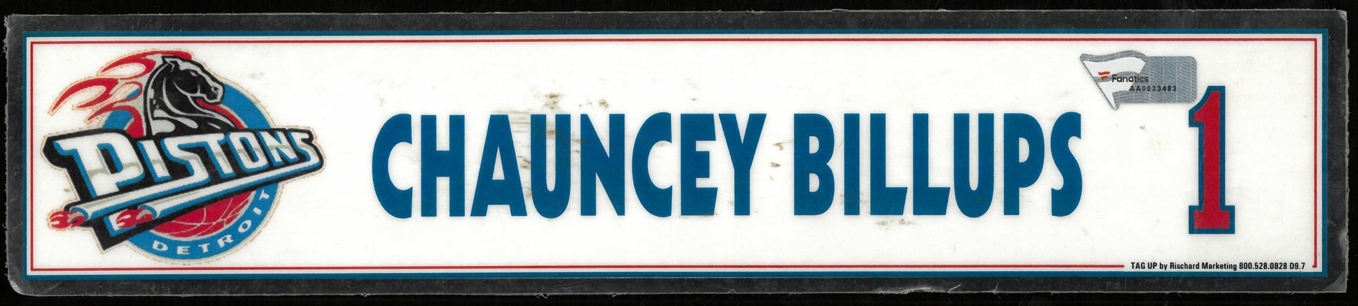 Chauncey Billups 2003/04 Pistons Locker Tag