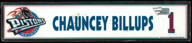Chauncey Billups 2003/04 Pistons Locker Tag
