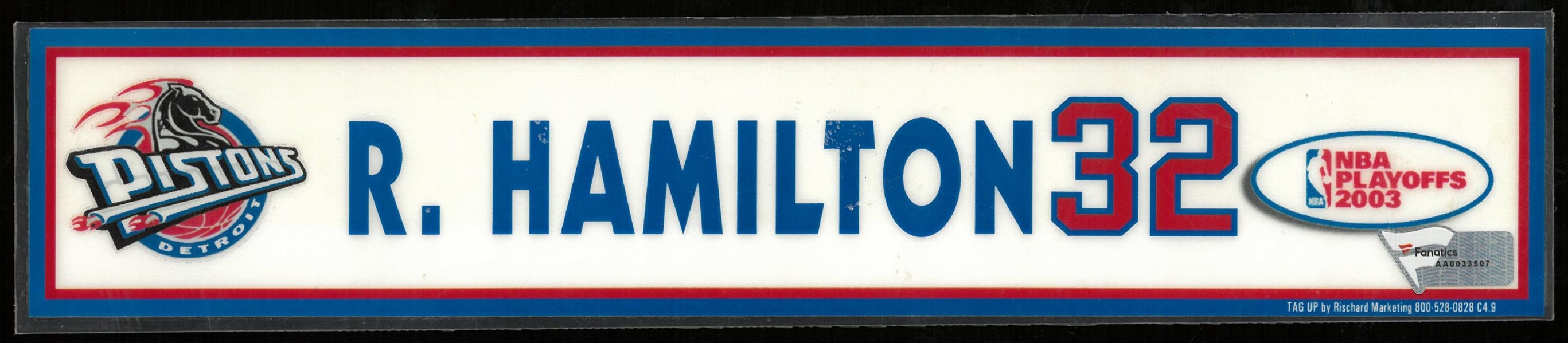 Richard Hamilton 2003 Playoffs Locker Tag