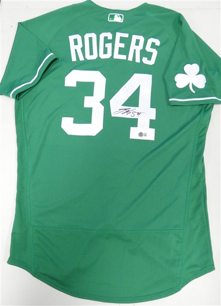 Jake Rogers Autographed Team Issued St. Patricks Day Jersey