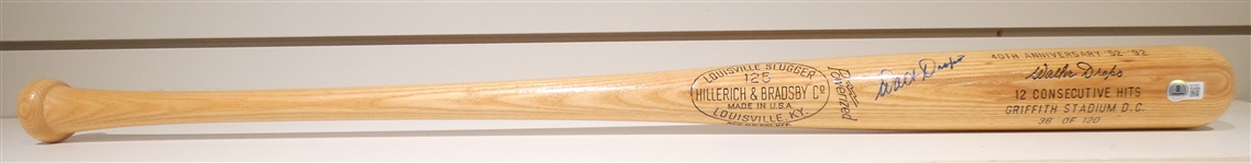Walt Dropo Autographed Bat