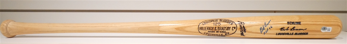 Bob Lemon Autographed Bat