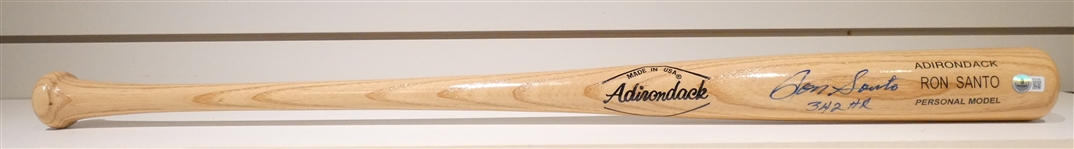 Ron Santo Autographed Bat