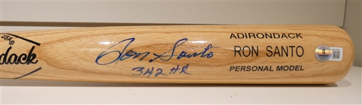 Ron Santo Autographed Bat