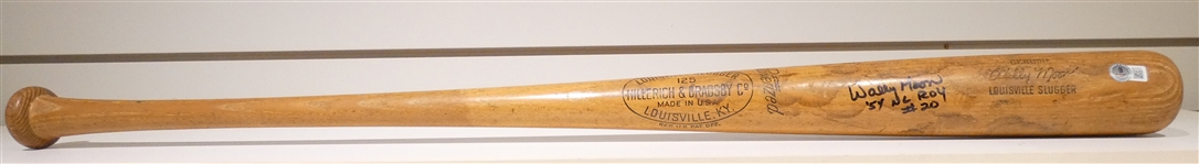 Wally Moon Autographed Bat