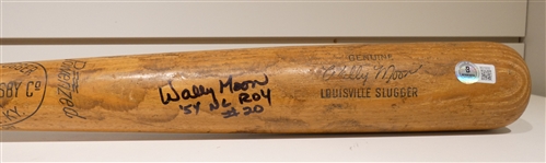 Wally Moon Autographed Bat