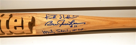 Kirk Gibson, Bill Freehan & Mickey Stanley Autographed Bat