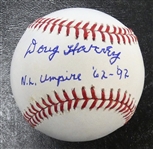 Doug Harvey Autographed Baseball