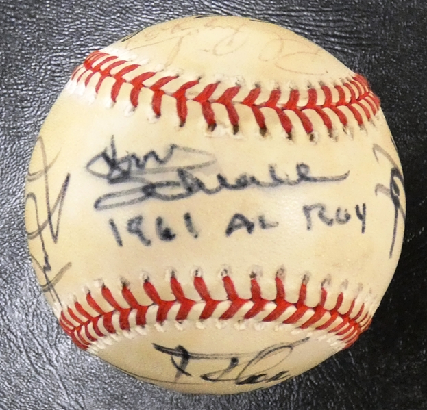 Cleveland Indians Greats Baseball Signed by 12