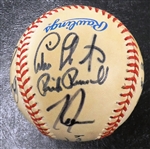 Cleveland Indians Greats Baseball Signed by 12