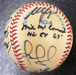Cleveland Indians Greats Baseball Signed by 12