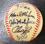 Cleveland Indians Greats Baseball Signed by 12