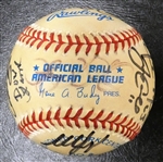 Cleveland Indians Greats Baseball Signed by 12