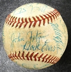 1977 Detroit Tigers Team Signed Baseball