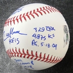 Randy Johnson Autographed Stat Baseball