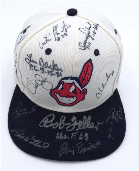 Cleveland Indians Hat Signed by 11