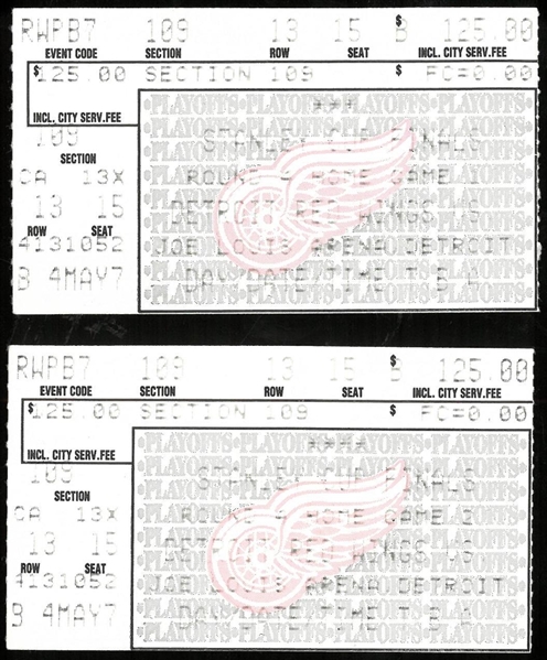 1997 Stanley Cup Finals Tickets Detroit vs Philly