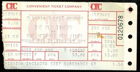 Last Game at Olympia Stadium - Red Wings vs Old Timers 2/21/1980