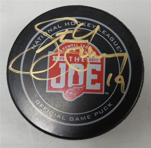 Steve Yzerman Autographed Farewell to the Joe Puck