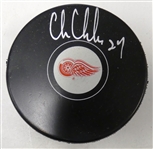 Chris Chelios Autographed Red Wings Puck