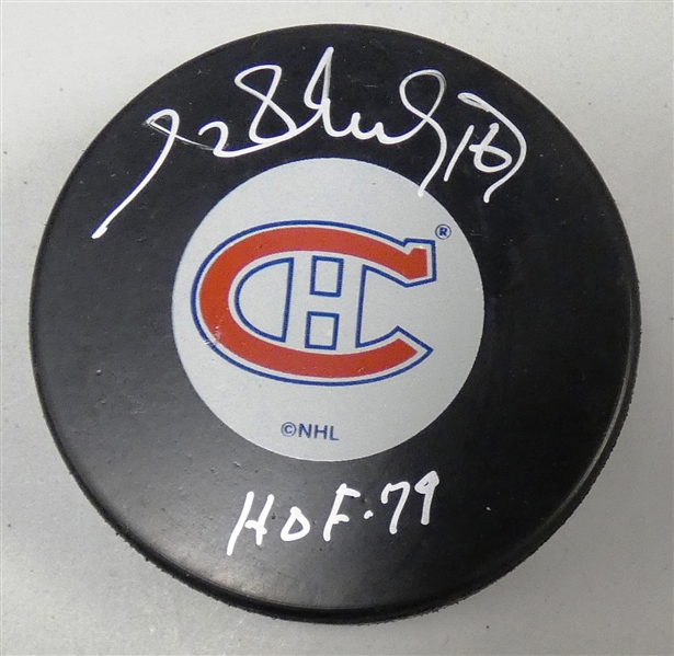 Henri Richard Autographed Canadiens Puck