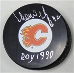 Sergei Makarov Autographed Flames Puck