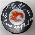 Al MacInnis Autographed Flames Puck