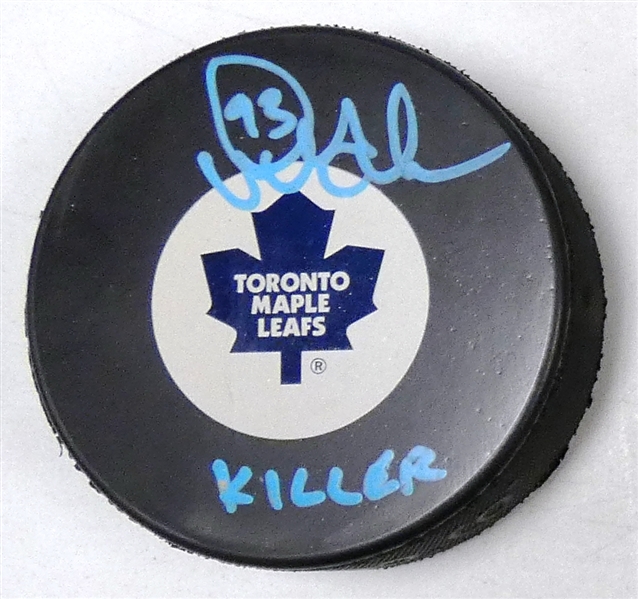 Doug Gilmour Autographed Maple Leafs Puck