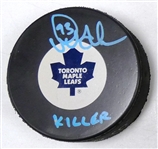 Doug Gilmour Autographed Maple Leafs Puck