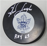 Kent Douglas Autographed Maple Leafs Puck