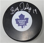 Bill Derlago Autographed Maple Leafs Puck
