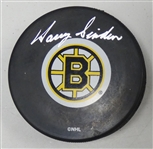 Harry Sinden Autographed Bruins Puck
